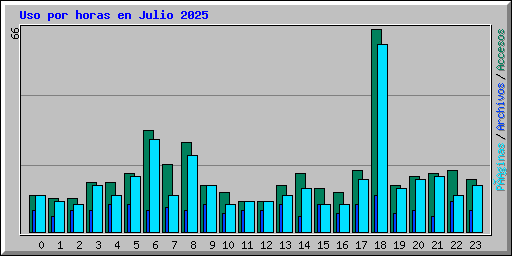 Uso por horas en Julio 2025